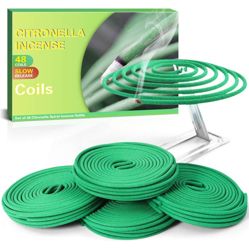 SCENTORINI Citronella Coils, 48 PCS Citronella Incense with Coil Holder, Suitable for Outdoor Use, Pool Side, Patio, Porches - Image 5